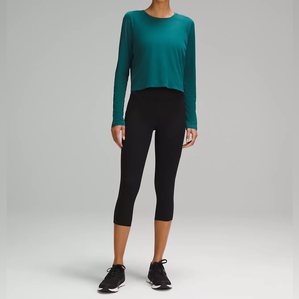 Lululemon Fast and Free High-Rise Crop Leggings with Pockets 19"